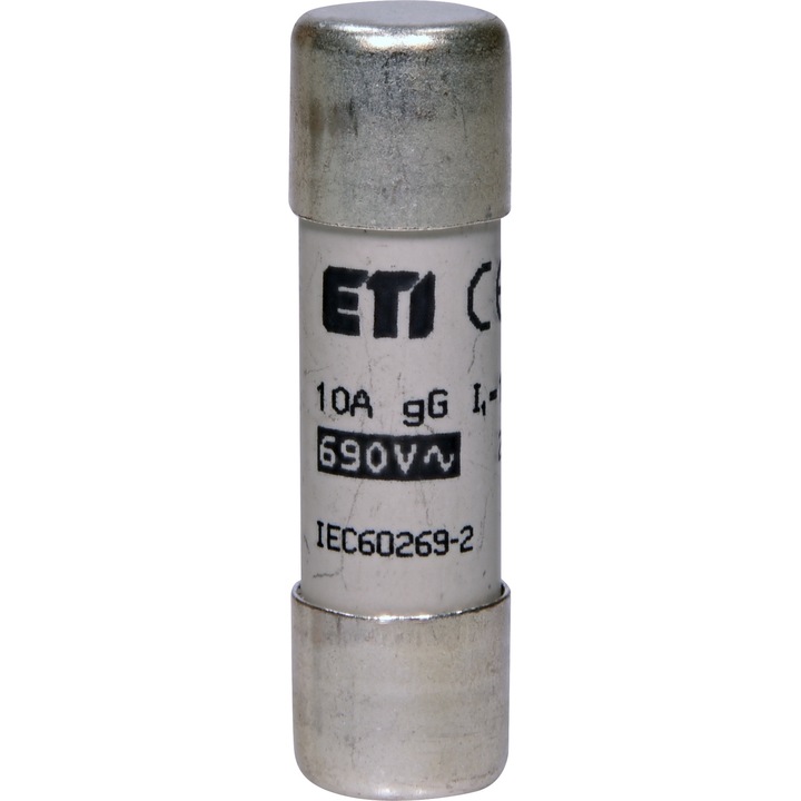 Siguranta fuzibila cilindrica aM, curent alternativ, 14x51, 10A, 690V, CH14x51, set 10 buc, 002651028, ETI