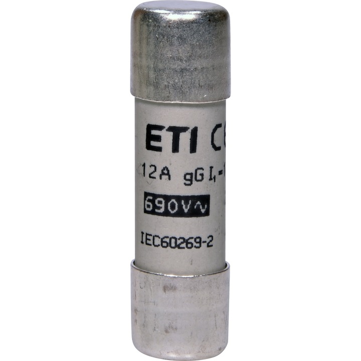 Siguranta fuzibila cilindrica aM, curent alternativ, 14x51, 12A, 690V, CH14x51, set 10 buc, 002651029, ETI