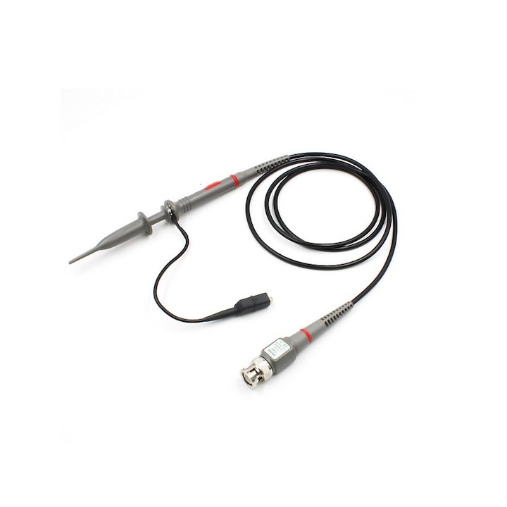 Sonda osciloscop General P6100, 6MHz-100MHz, 1M:10, gri/negru, 120cm