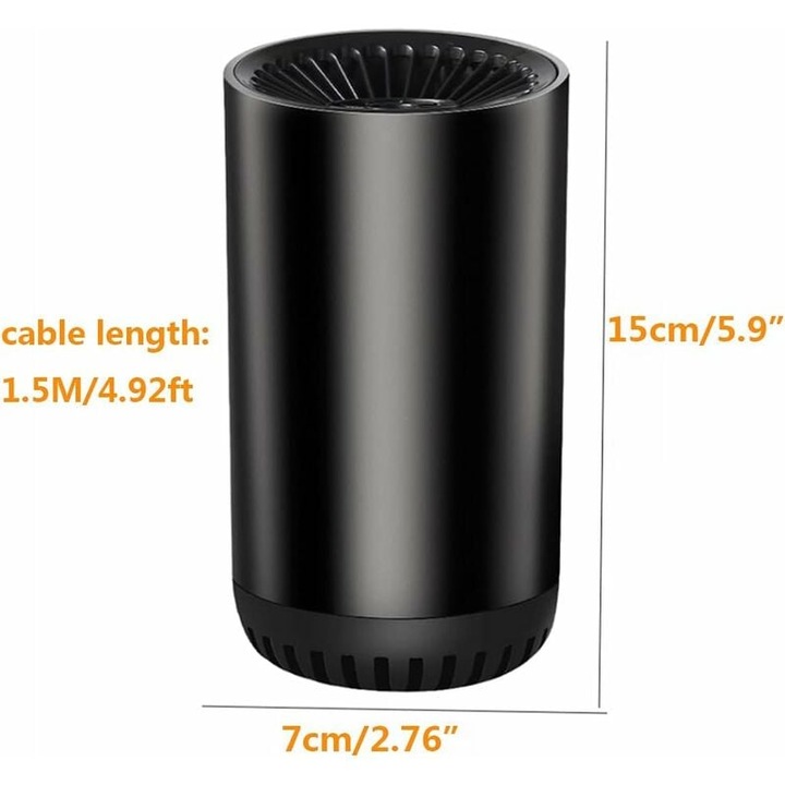 Autó jégmentesítő rendszer 12V 150W, kettős funkció, hosszú kábel 1.5m, méretek 15x7cm
