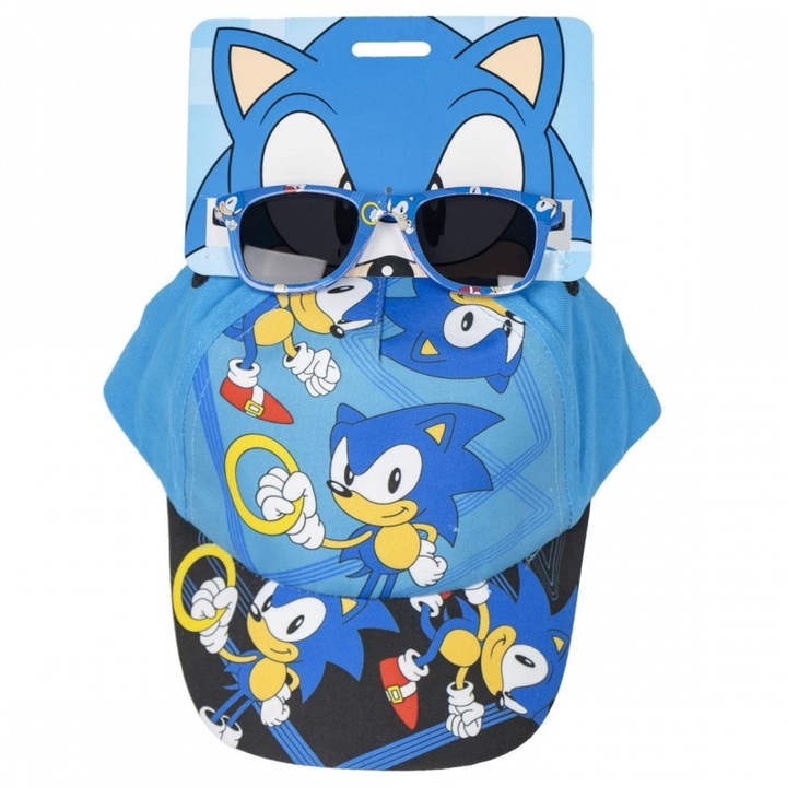 Комплект шапка и слънчеви очила Sonic, многоцветен