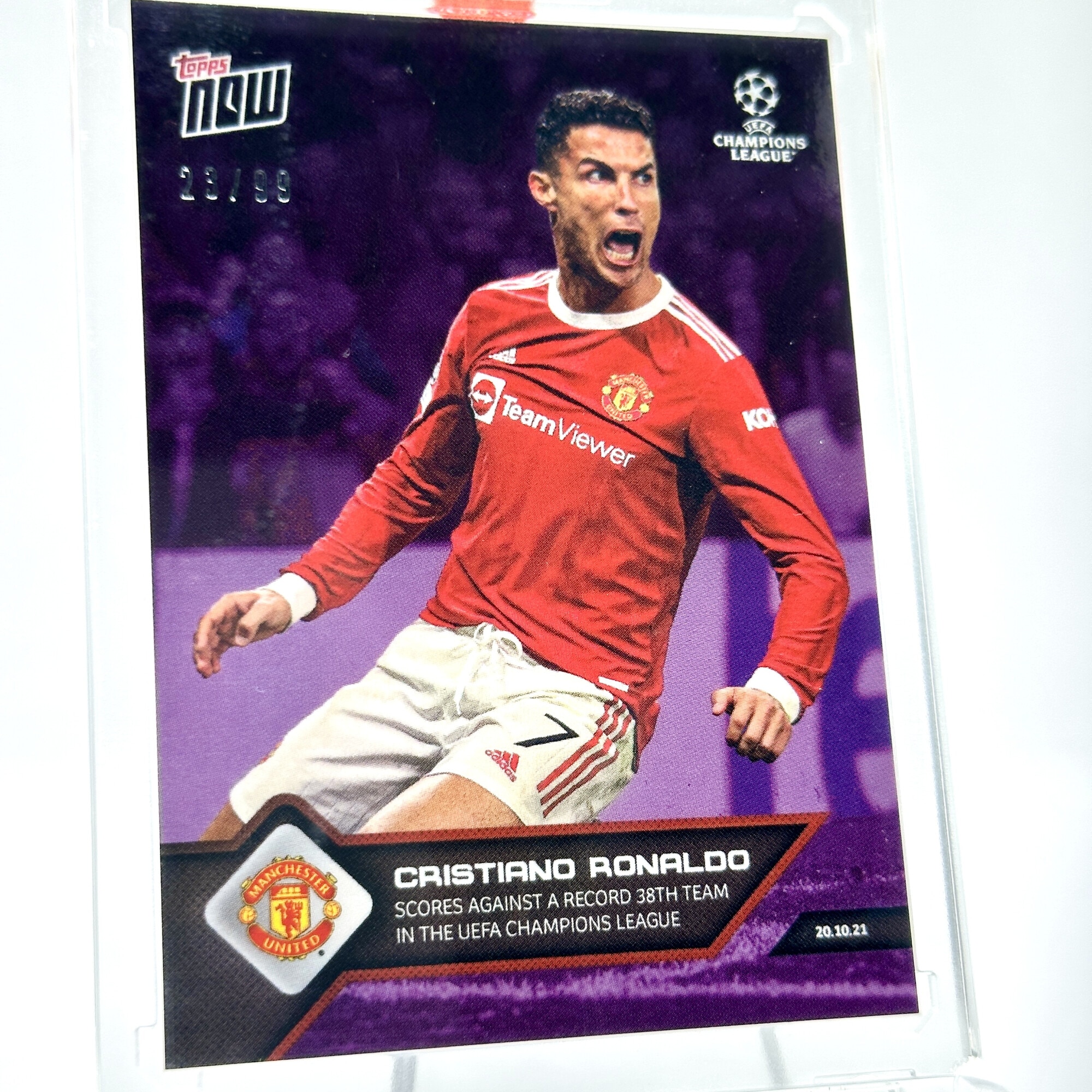 Cartonas de fotbal Topps Cristiano Ronaldo 23 din 99 din colectia