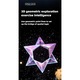 Set cub Rubik, Jucarii magnetice interactive, 72 variatii, Puzzle-uri 3D, Copii si adulti, Rosu si albastru inchis