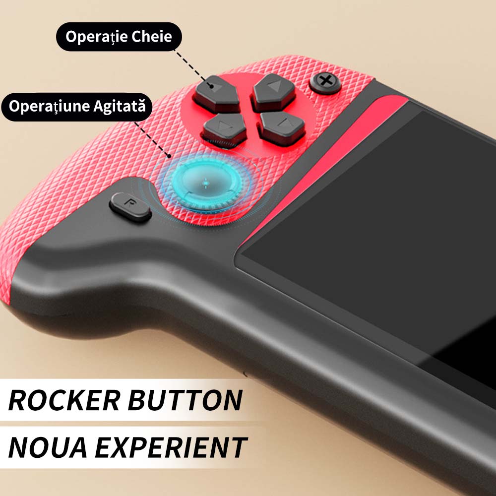 Consola de Jocuri Portabila Dual Rocker Gameplayer,, Tressino, 500+ Jocuri Preinstalate, Ecran 3.5" HD 1024x600, Conexiune HDMI TV, Baterie 1200mAh, 2 Playeri Simultani, Pentru Copii/Adulti