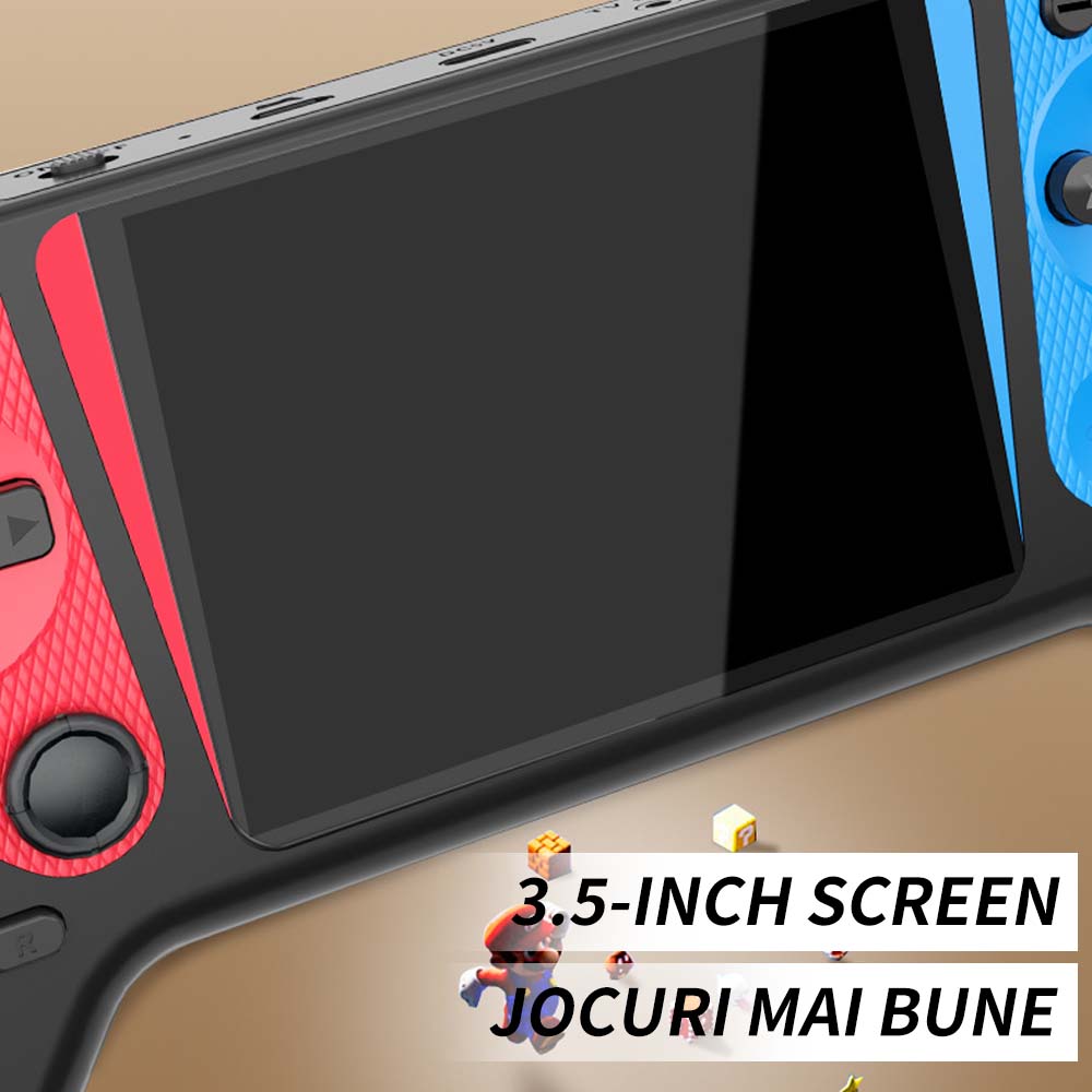 Consola de Jocuri Portabila Dual Rocker Gameplayer,, Tressino, 500+ Jocuri Preinstalate, Ecran 3.5" HD 1024x600, Conexiune HDMI TV, Baterie 1200mAh, 2 Playeri Simultani, Pentru Copii/Adulti