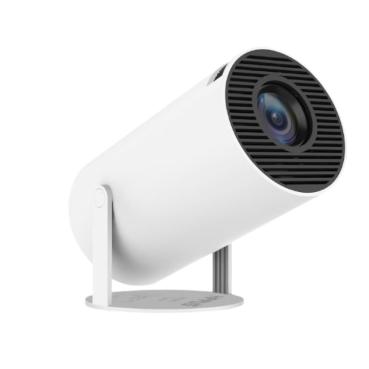 Mini projektor, 360 ° hanghatások, több Bluetooth, 130 hüvelyk, 200 ANSI, automatikus képállítás, 330 centiméter vetítés, képméret 100% -50%, HDMI， Dinamikus kontrasztarány 2000:1, USB töltés