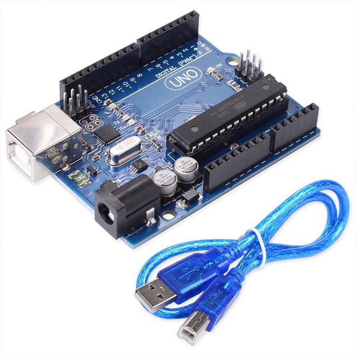 Arduino UNO R3 fejlesztőkártya ATmega328P mikrovezérlő USB 16x6cm