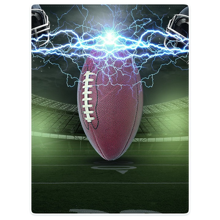 Patura groasa, moale, usoara, model minge fotbal american150x200 cm