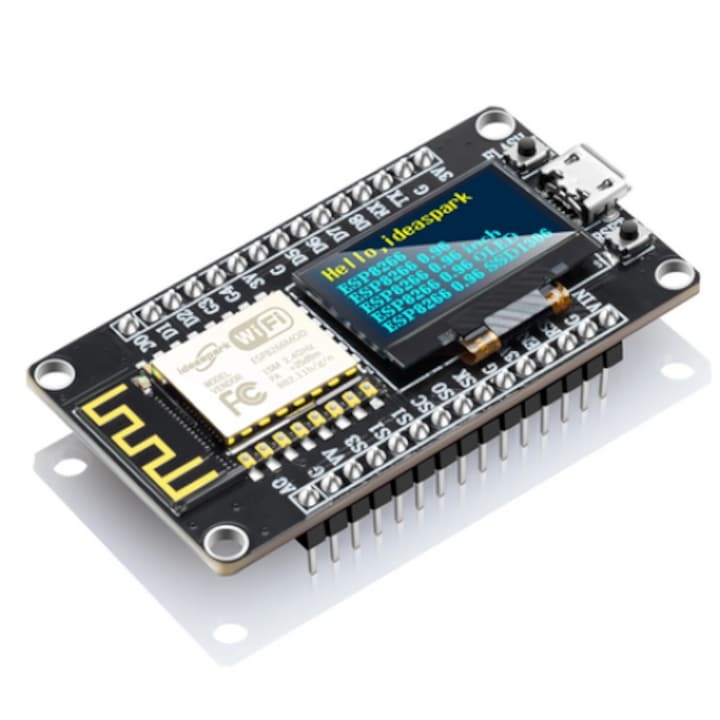 Placa dezvoltare ESP8266 cu ecran OLED 0.96 inch, Albastru-Galben, 27x27x4mm
