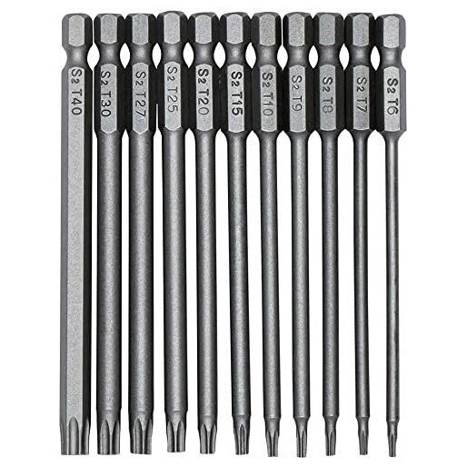 Set 11 biti surubelnita Torx, BGHYHYHI, S2, magnetic, dimensiuni