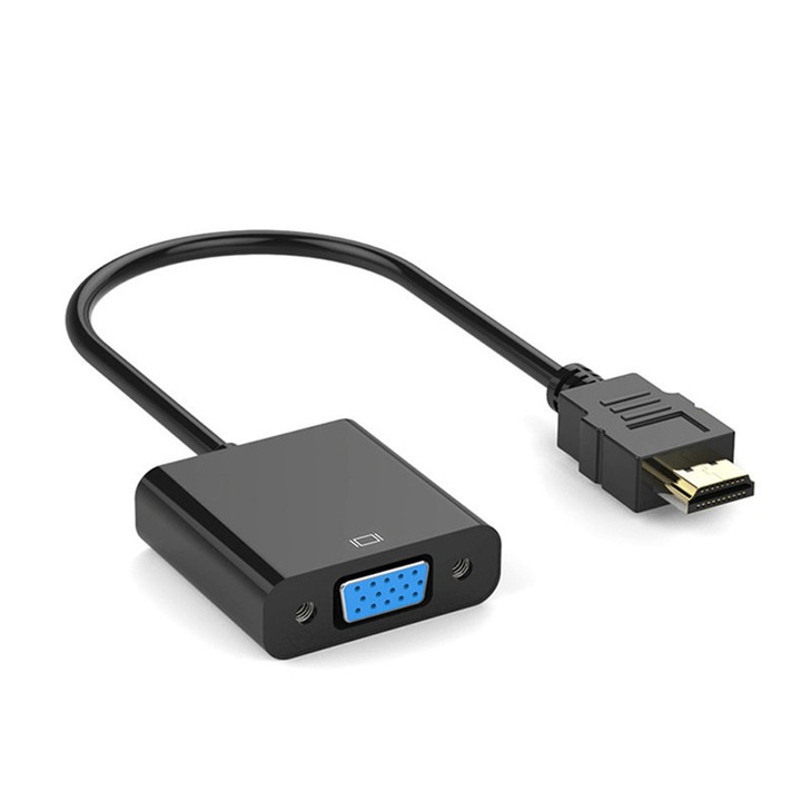 Adaptor HDMI la VGA Bedex® BD-38, cu audio si alimentare USB, Full HD, compatibil laptop, PC, proiector, monitor