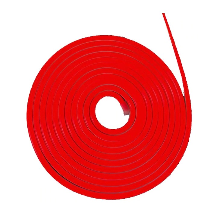 Furtun LED luminos Neon flex slim trandafi led rosu 12V Rola Banda Led 5m