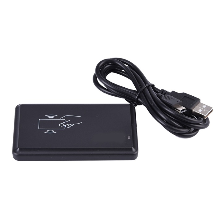 RFID четец, безконтактен, 13.56 MHz, USB, разстояние на четене 0-10 см