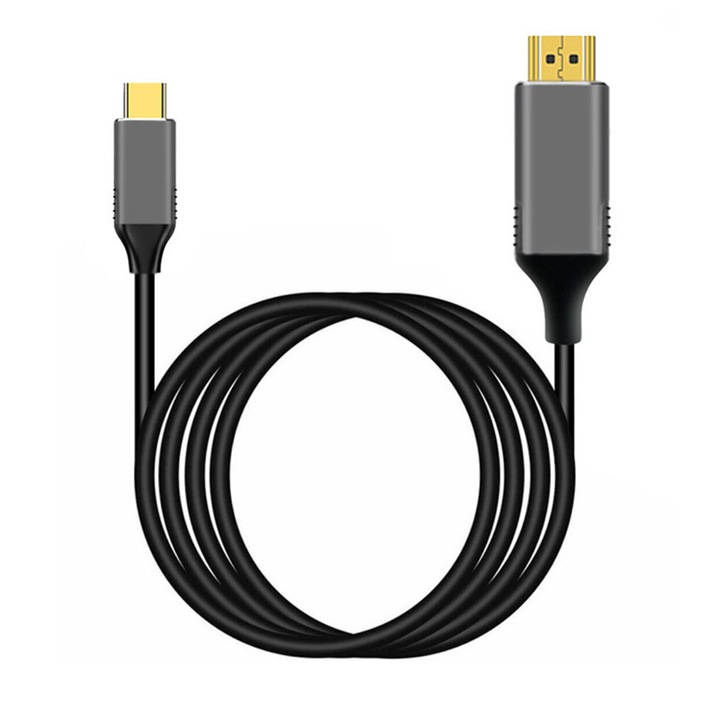 Cablu de date, USBC/type-c la hdmi, 1080p HD, 4K60HZ, lungime 1.8m, negru