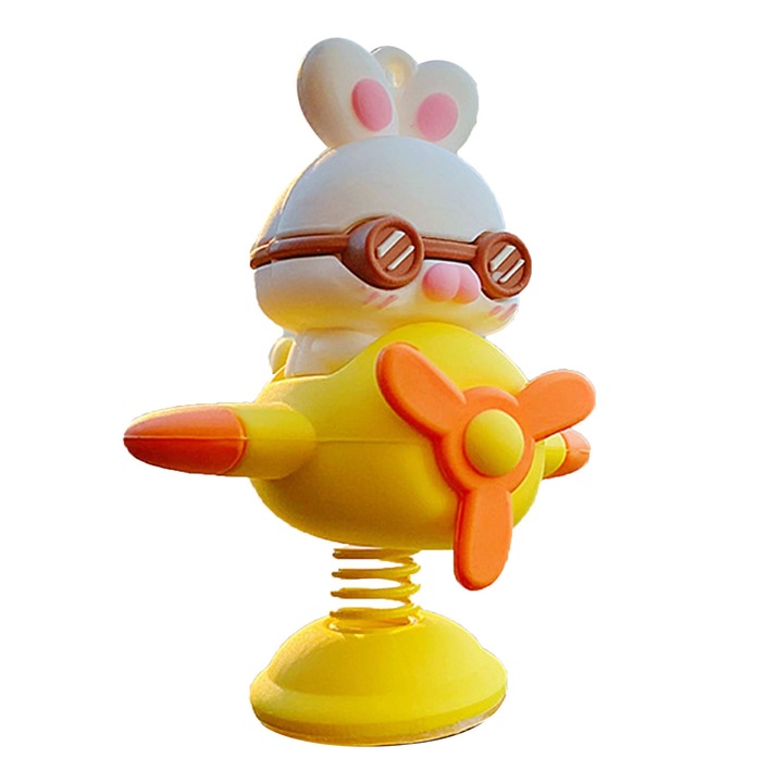 Figurina decorativa auto Bizaical, jucarie cu arc, design unic, PVC