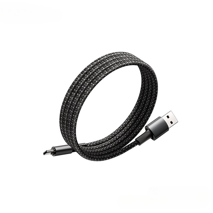 Cablu de date, incarcare rapida 66w, rata de transfer 480Mbps, lungime 1,2m, port Type-C, negru