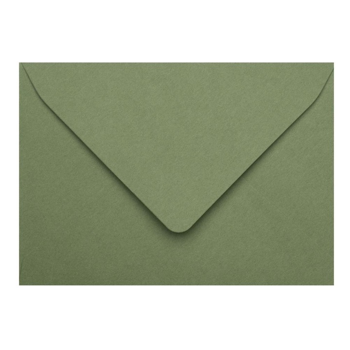 25 db I8 boríték, olíva zöld, 120g, 133x184 mm, V alakú fül, ragasztó nélkül, esküvői meghívókhoz, keresztelőhöz, rendezvény papíráruhoz