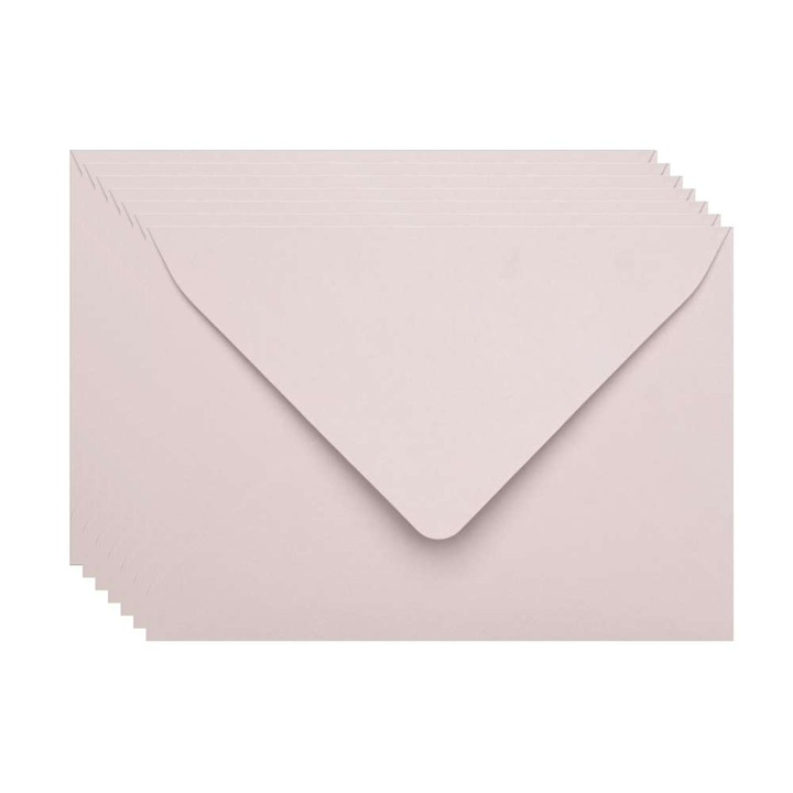 25 db-os boríték készlet B6, pasztell rózsaszín, 120g, 125x175 mm, esküvői meghívókhoz
