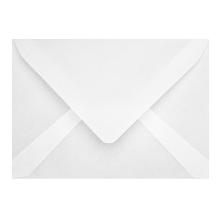 25 db C6-os boríték szett, pergamenfehér, 120g, 114x162 mm, V alakú fül ragasztó nélkül, esküvői meghívókhoz, keresztelőkhöz, rendezvény papíráruhoz