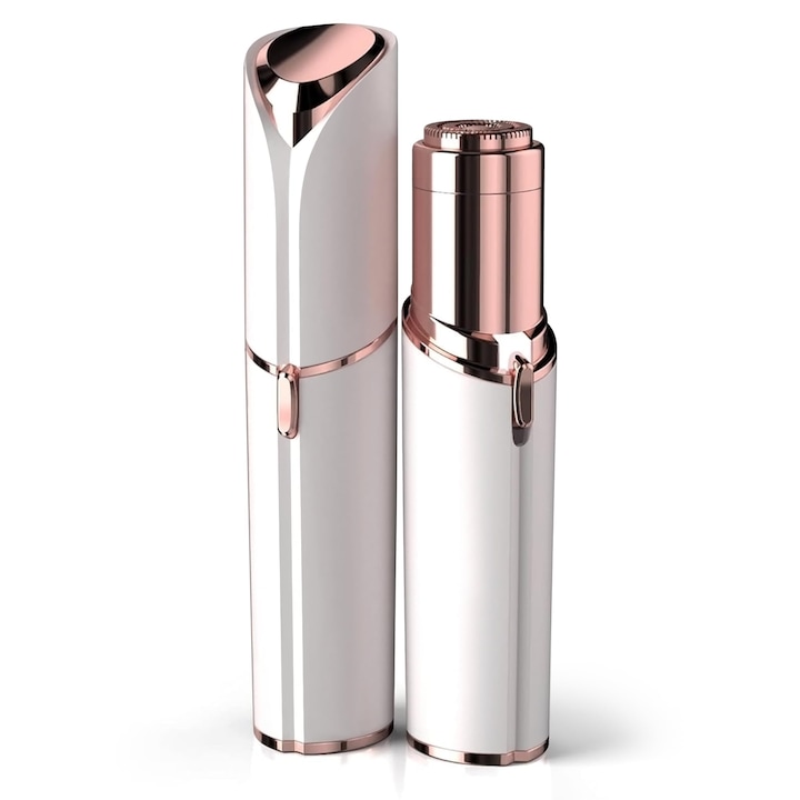 Епилатор за лице с USB зареждане, самобръсначка за лице за жени, безболезнена самобръсначка за лице, електрически епилатор за лице и устни, прасковено кафяв, бял