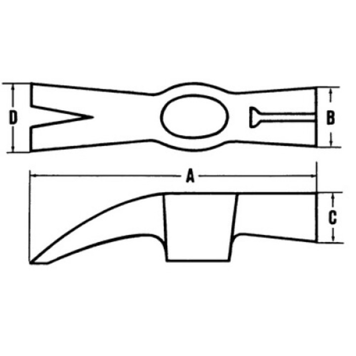 MOB чук за дърводелци, опашка NERTECH, 750гр