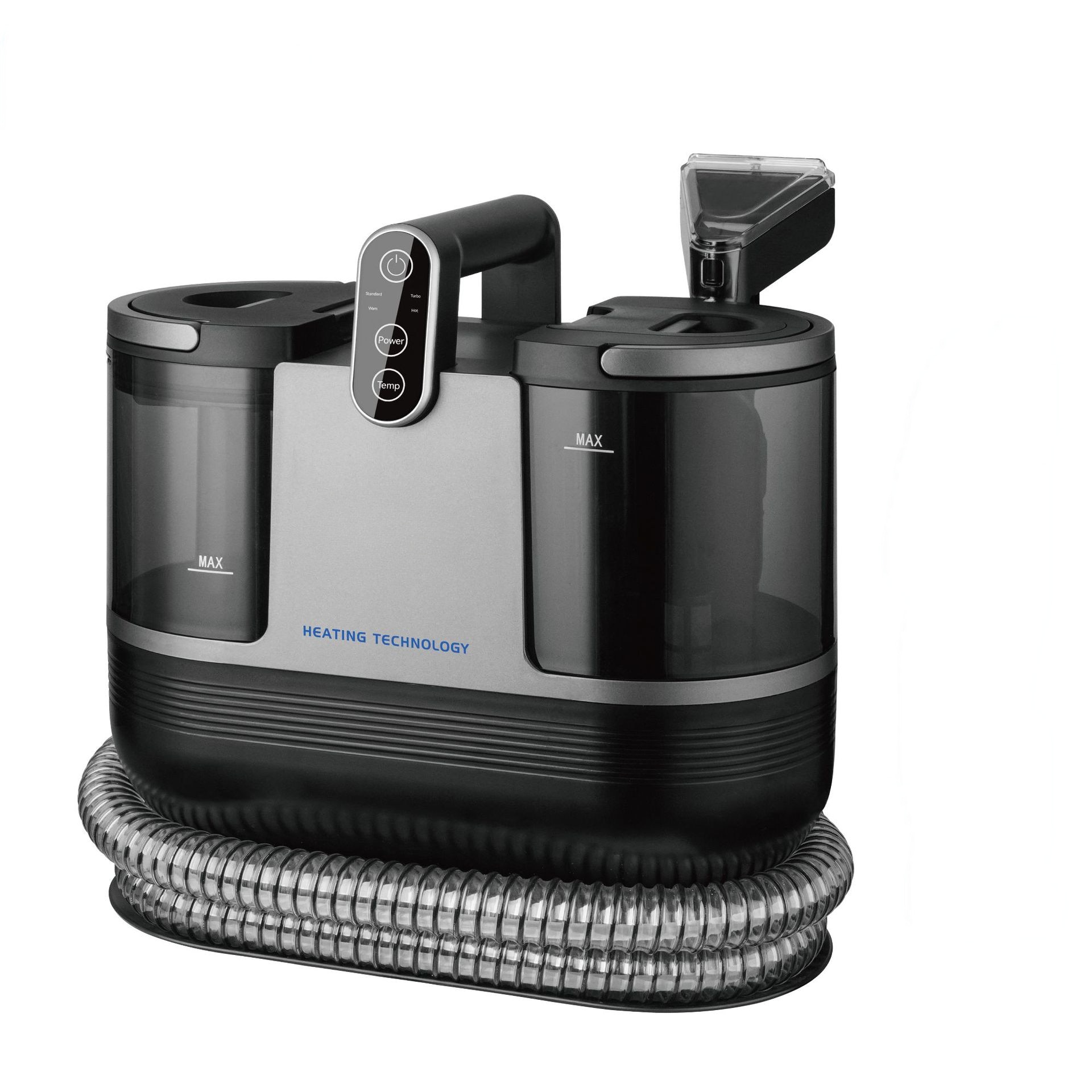 Hoover, putere de 1200W, aspiratie puternica, capacitate mare de stocare, cu functie de incalzire, aspiratie all in one, canapea si covor sunt potrivite, negru