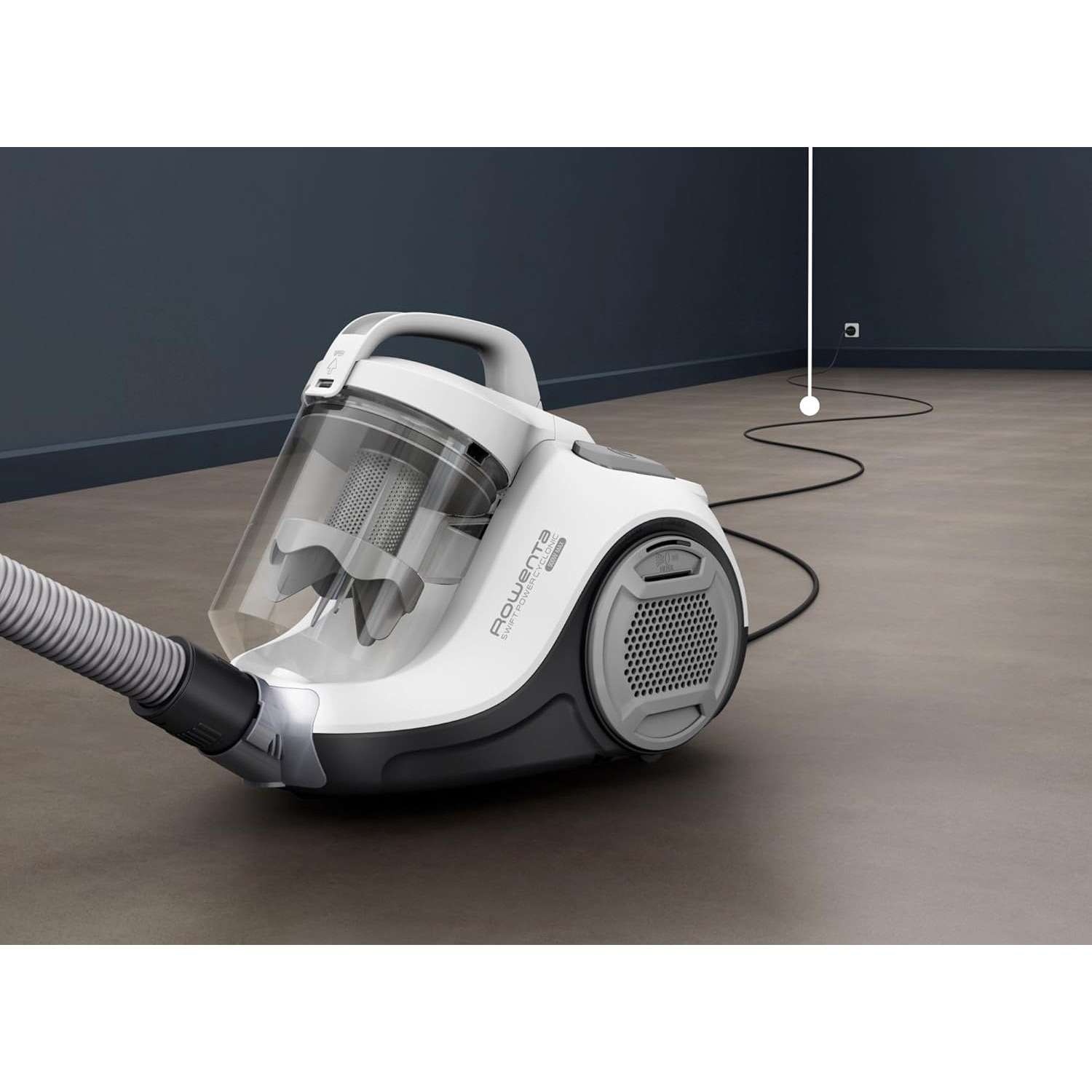 Aspirator fara sac Rowenta RO2917, 900 W, 1.2 l, alb