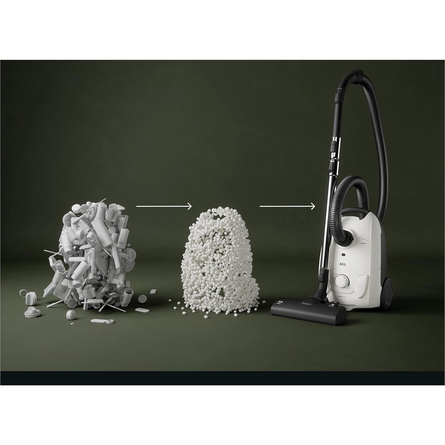 Aspirator cu sac Aeg 5000 AB51C1SW, 750 W, 3.5 l, lungime cablu alimentare 8.5 m, alb