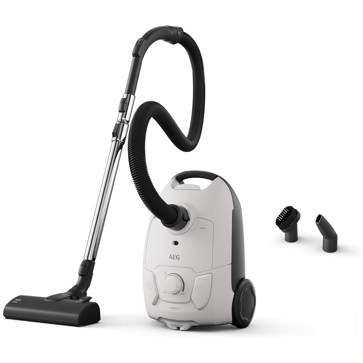 Прахосмукачка с торба Aeg 5000 AB51C1SW, 750 W, 3,5 л, дължина на захранващия кабел 8,5 м, бяла