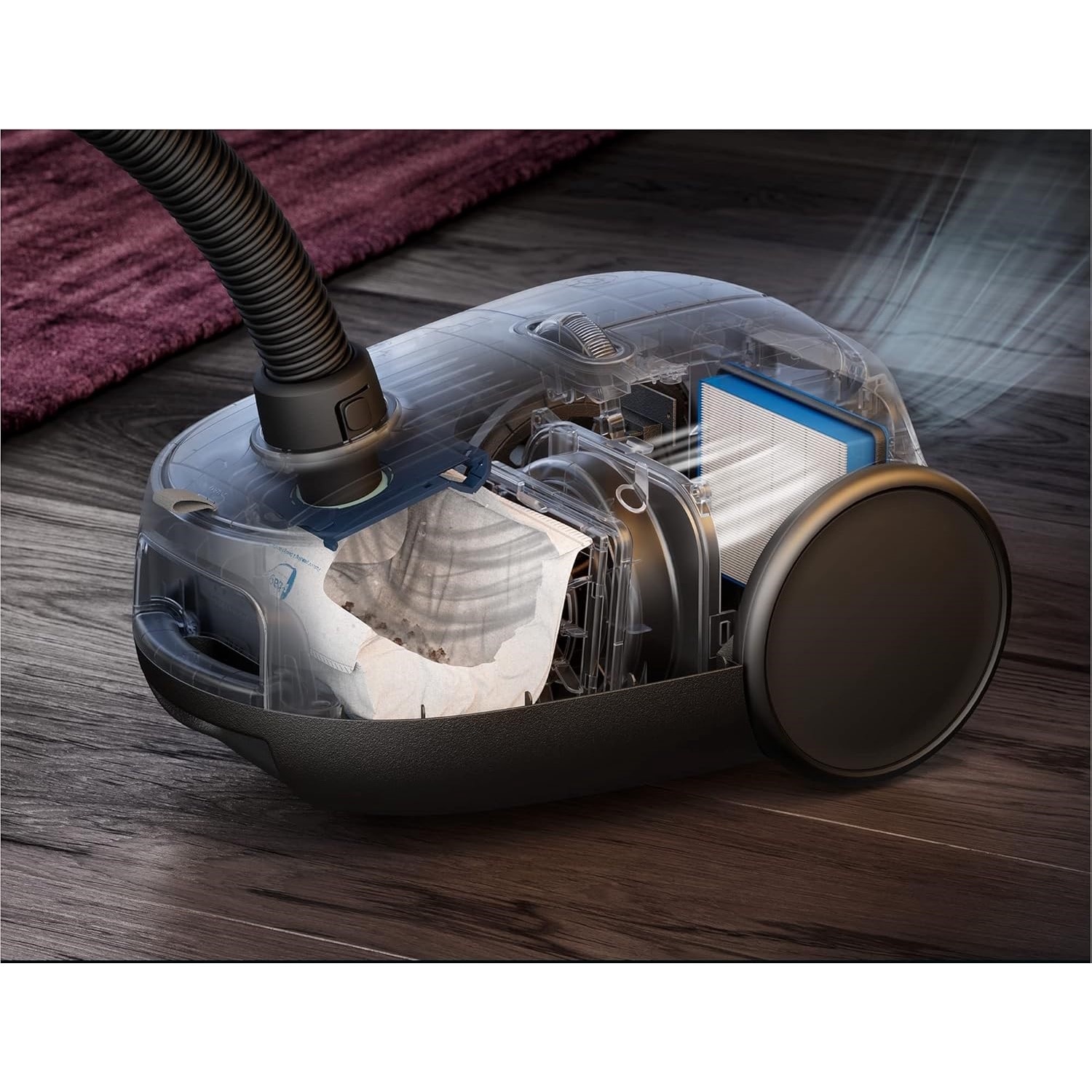 Прахосмукачка с торба AEG 6000 AB61C1OKO, висока всмукателна
