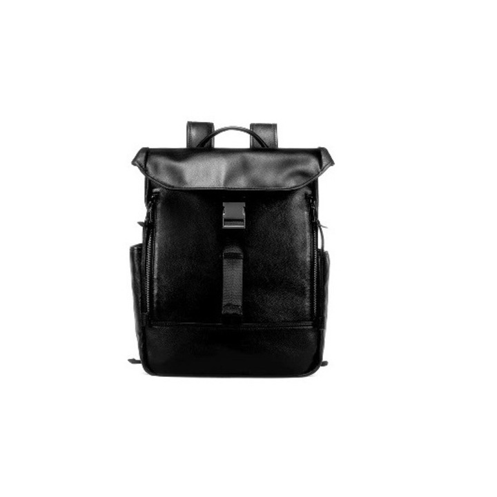 Rucsac unisex piele naturala negru Brooklyn