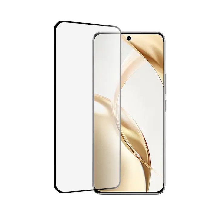 Folie sticla securizata compatibila cu Honor 200, Full Glue, usor curbata
