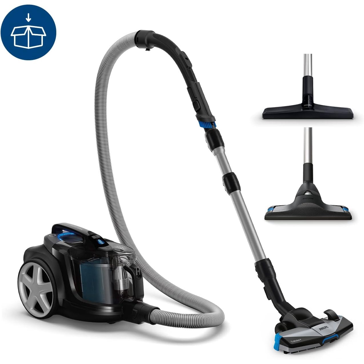 Aspirator fara sac Philips PowerPro Expert ‎FC9741/09, capacitate 2 l, A+++, 900 W, negru