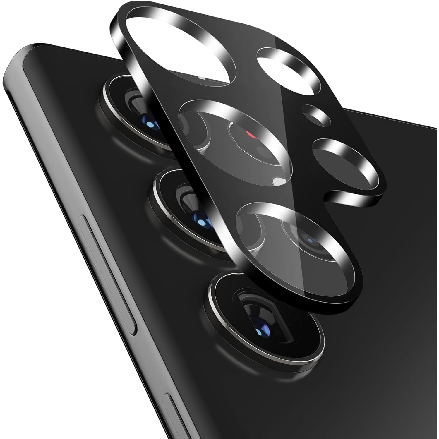 Folie Camera pentru Samsung S25 Ultra Daden din sticla, S+ Full Cover, Protectie Profesionala, Ultra Rezistenta, Calitate Premium, Negru