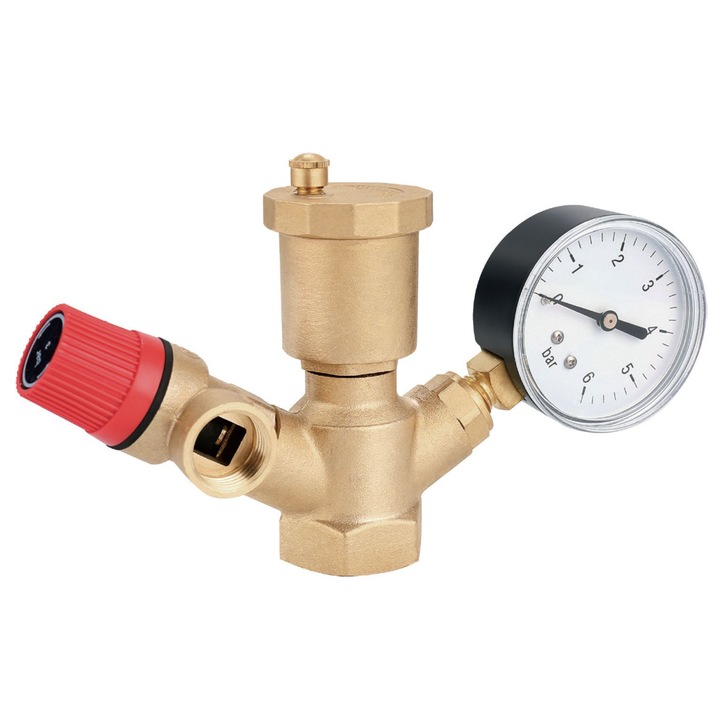 AQUA HEATING група за безопасност 1" 6 bar за котли на твърдо гориво