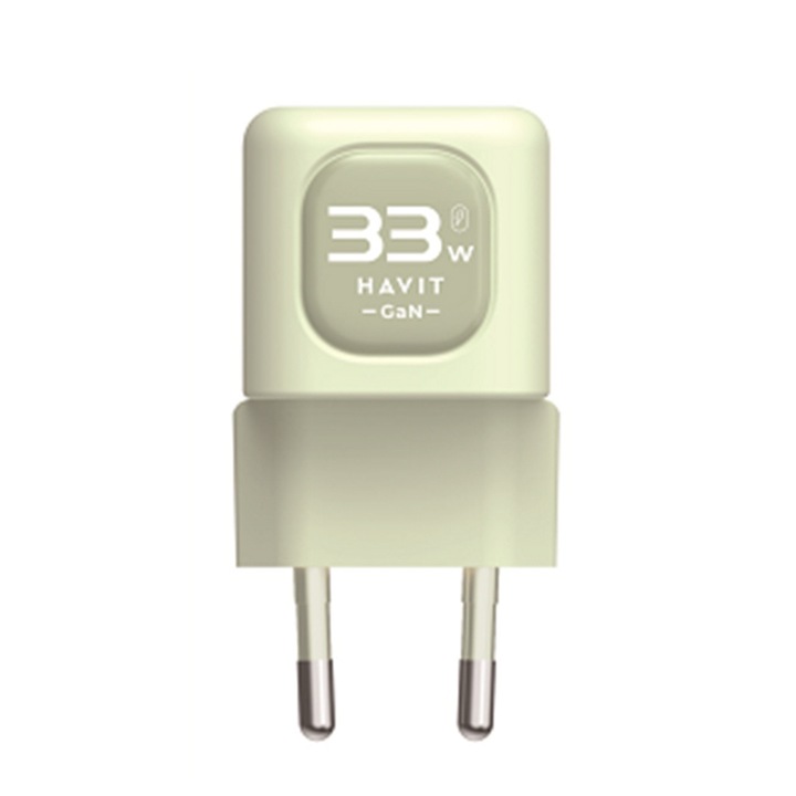 33W-os külső akkumulátor, USB, C típusú - Havit (UC230 EU) - zöld