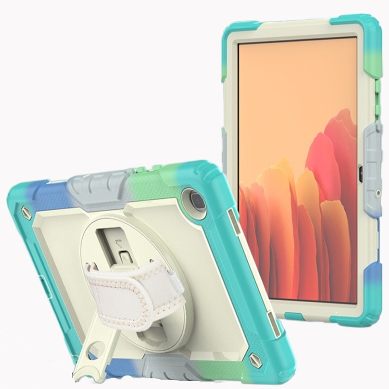 Husa Antisoc Cu Curea De Mana Pentru Samsung Galaxy Tab A9Plus De 11 inchi. (Model: (SM-X210/X216/X218), Fudisenn，Rotire La 360°, procesul de gofrare，Portabil， 2023 (albastru )，28x19x2,3cm