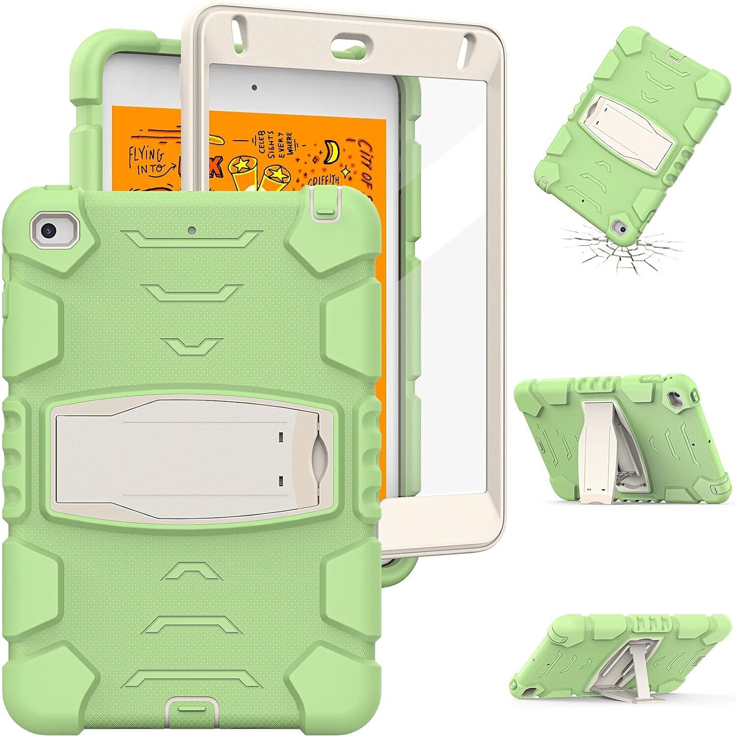 Husa pentru Samsung Galaxy Tab A7 10.4” cu suport, verde