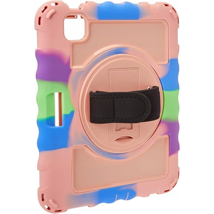 iPad 10.9" Air5/4 (2020/2022) és Pro 11 (2018/2020/2021) készülékekhez való tok, állvánnyal, 3 rétegű védelemmel