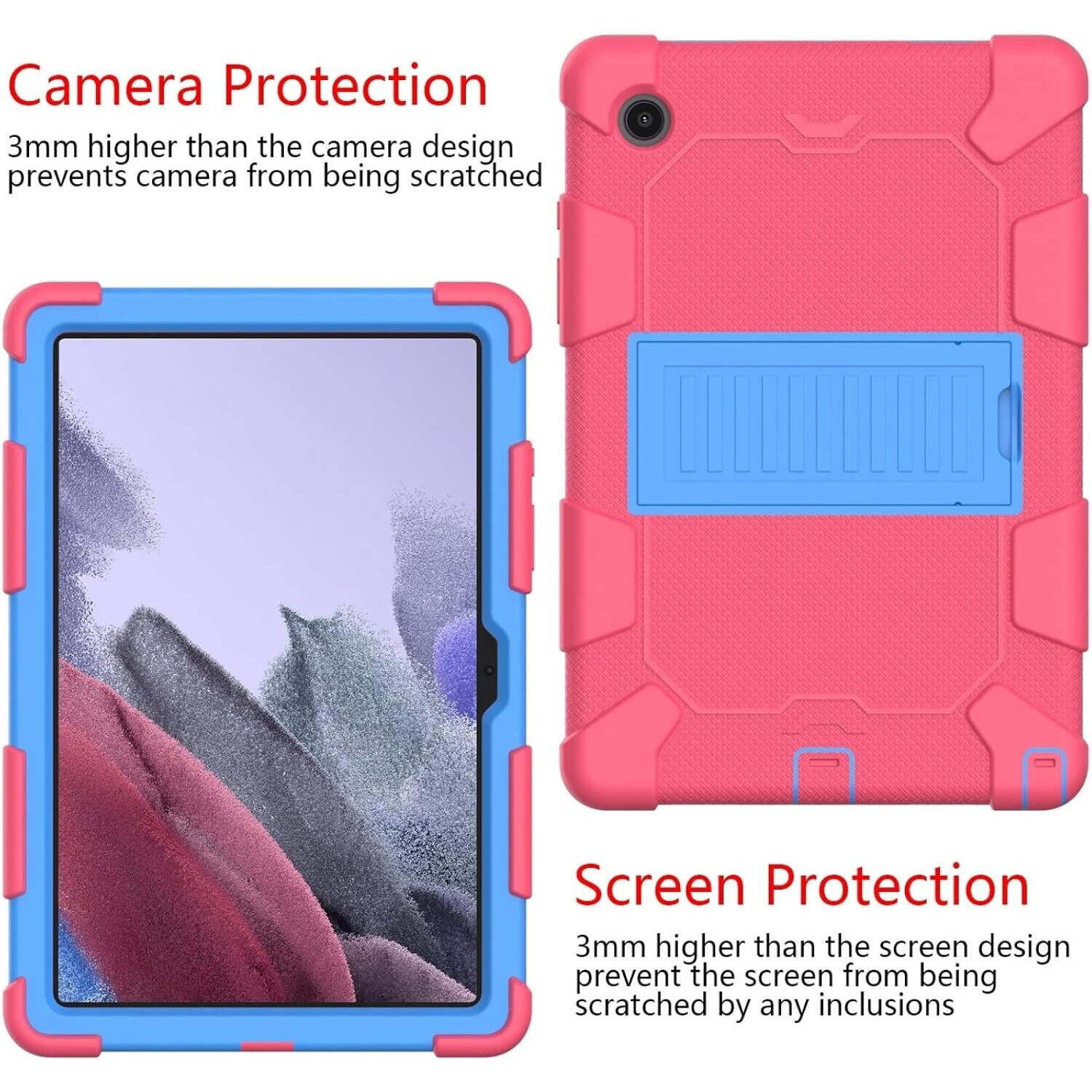 Etui pentru tableta Samsung Galaxy Tab A7 10,4", roz, cu suport pliabil, constructie rezistenta