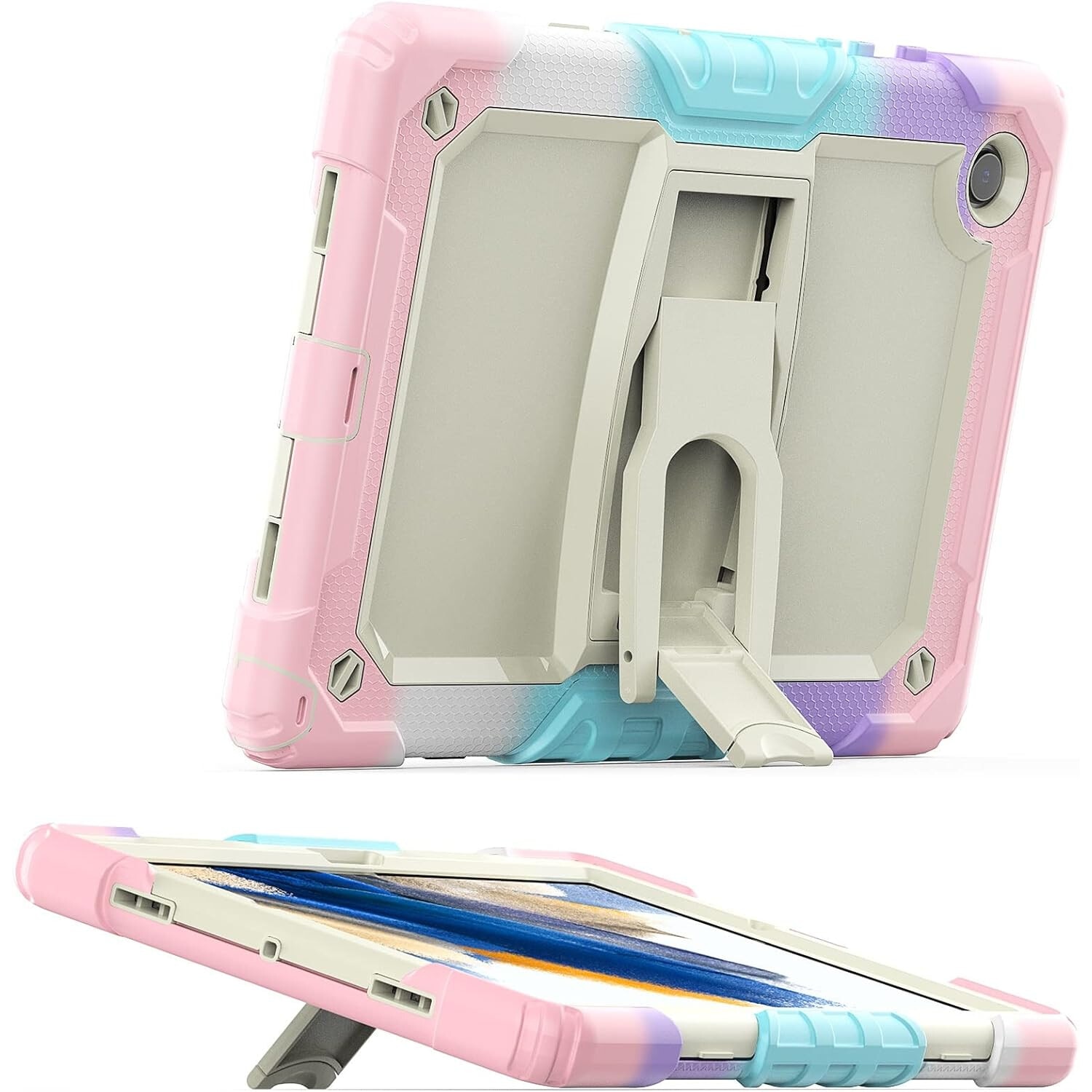 Etui pentru iPad Pro 10.5"/Air 3, rezistent la socuri, suport incorporat, colorat