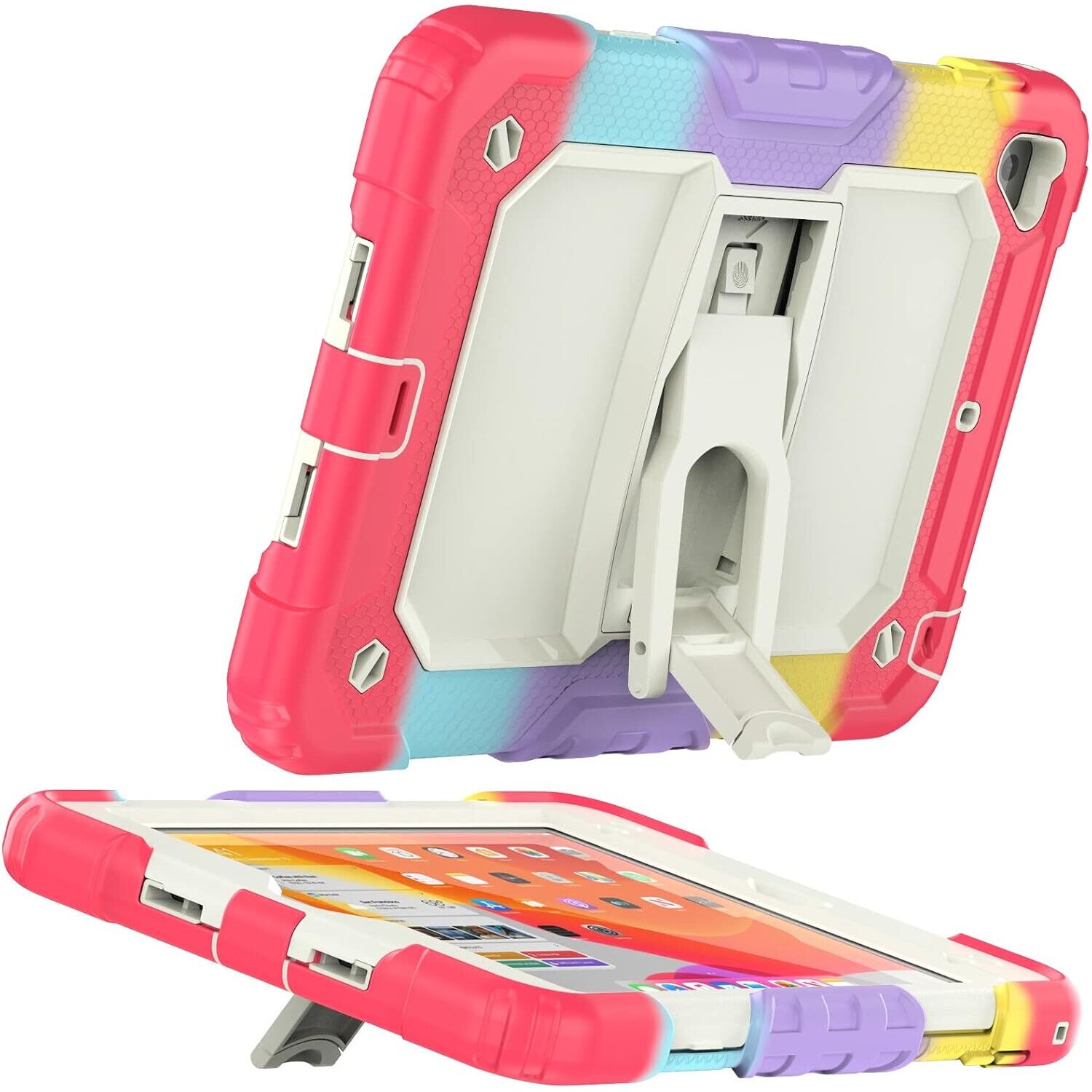 Etui pentru iPad 10.2" (2019/2020/2021) cu suport si curea, colorat