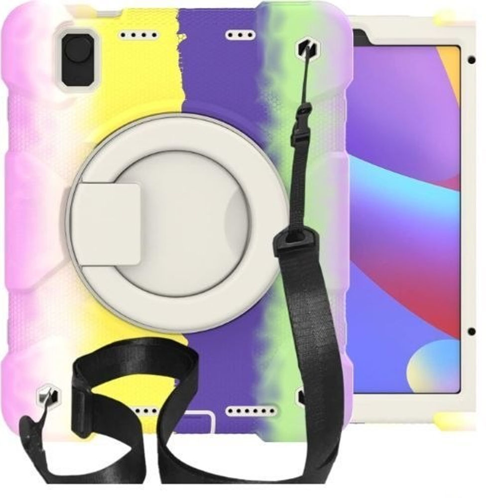 Husa pentru iPad Mini 4/5 7,9", cu suport rotativ 360°, curea de umar, colorata