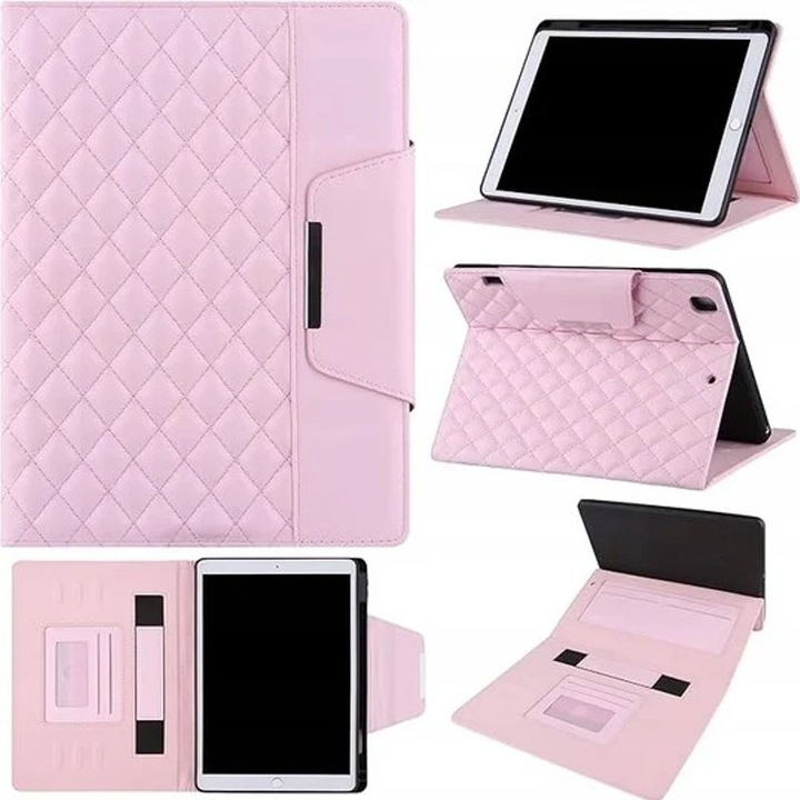Etui pentru iPad Pro 11"/Air 4, roz, TPU, microfibra, cu loc pentru stylus