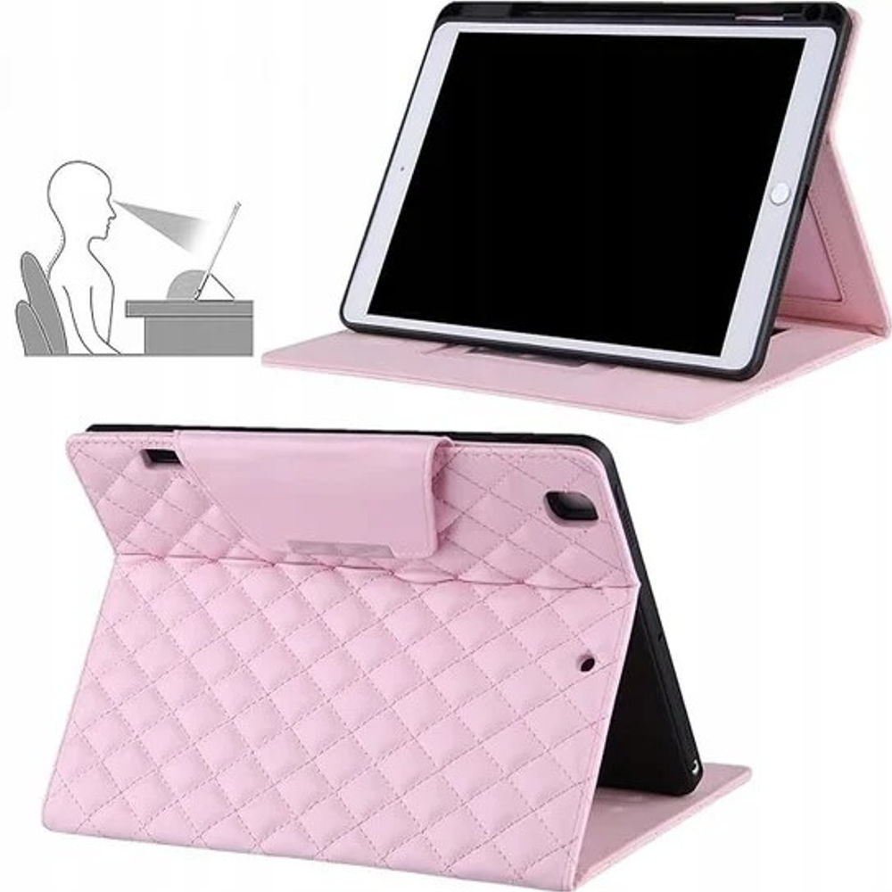 Etui pentru iPad Pro 11"/Air 4, roz, TPU, microfibra, cu loc pentru stylus