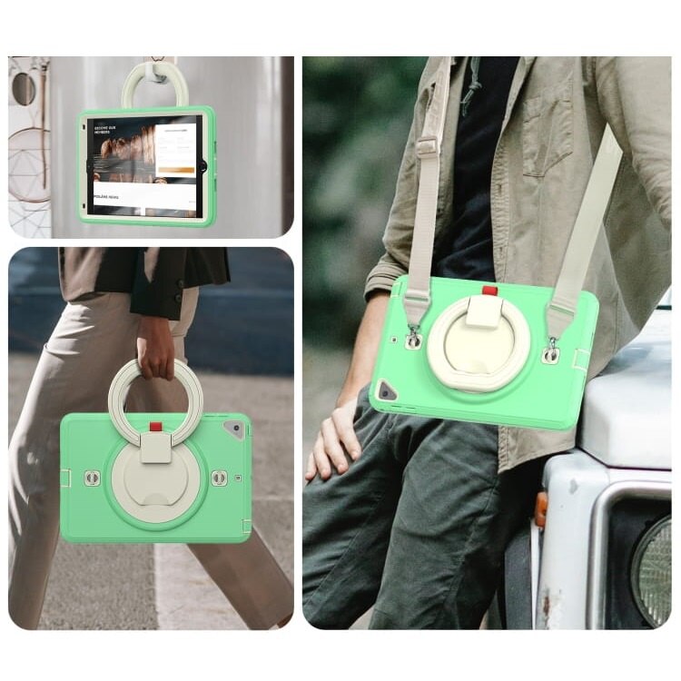 Husa pentru tableta Samsung Galaxy Tab A8 10.5", verde, cu suport reglabil si curea de umar