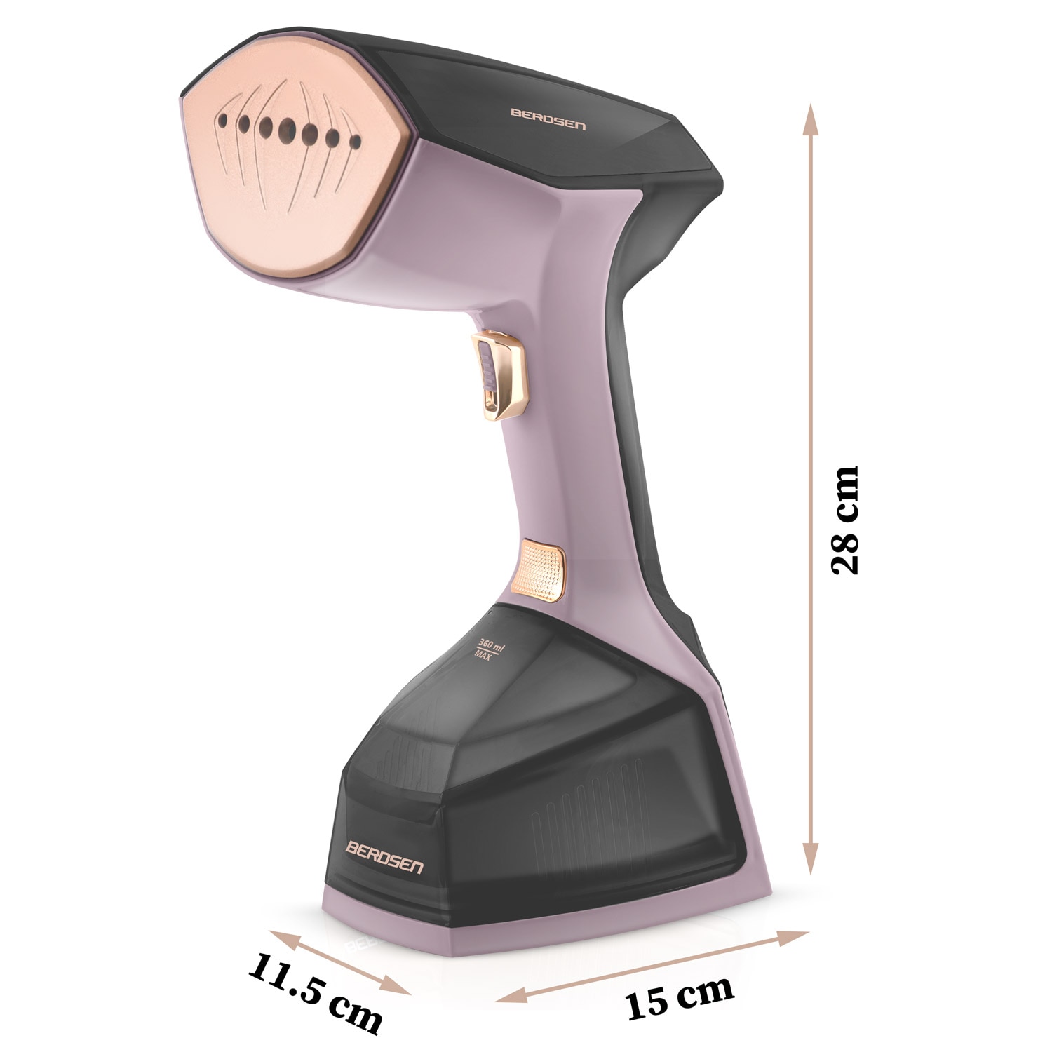 Aparat de calcat cu abur Berdsen, 2000 W, 45 g/min, rezervor 360 ml