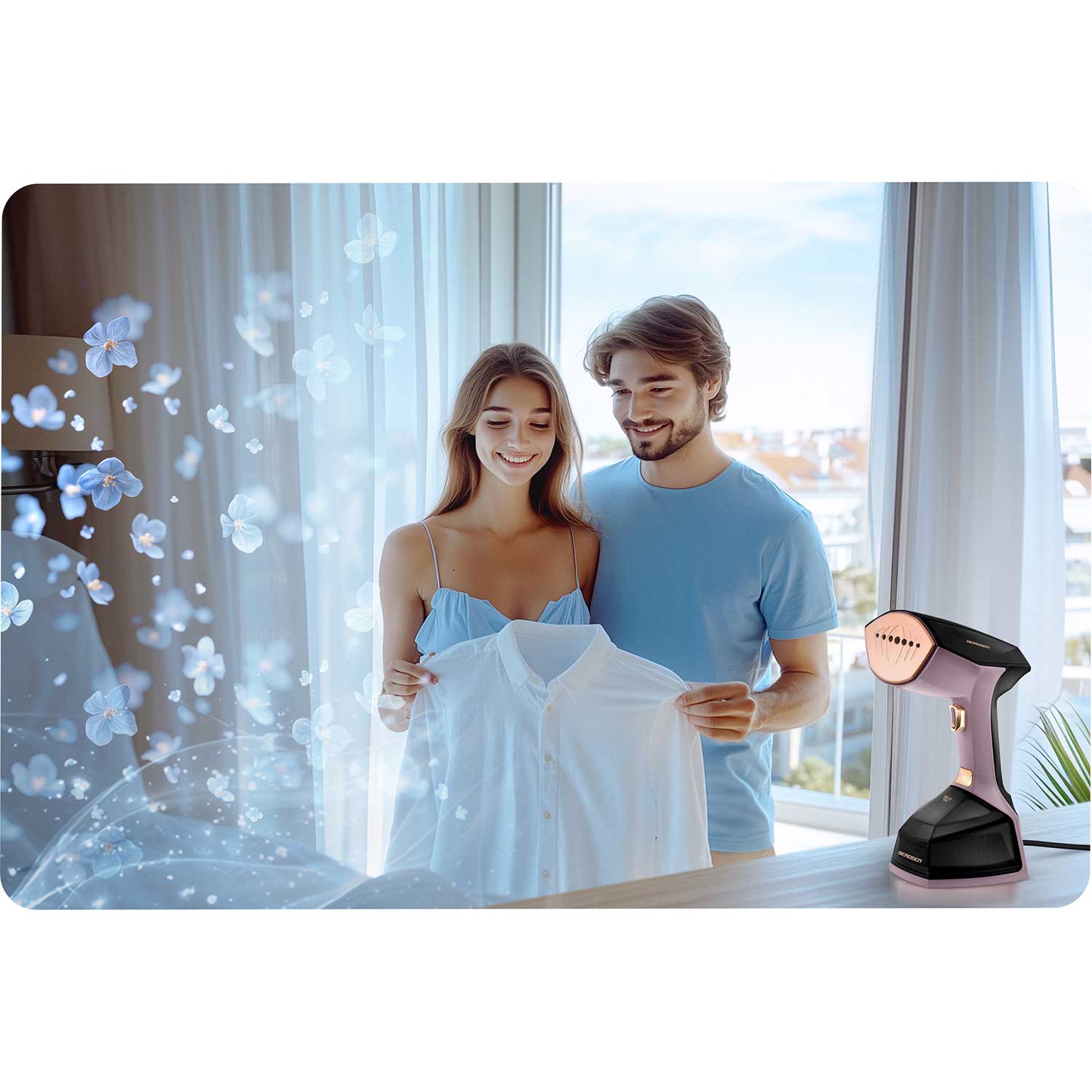 Aparat de calcat cu abur Berdsen, 2000 W, 45 g/min, rezervor 360 ml