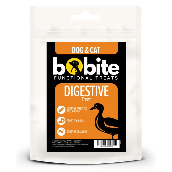 Bobite Functional Treats, Gustare pentru digestie - Caini si Pisici, 70g