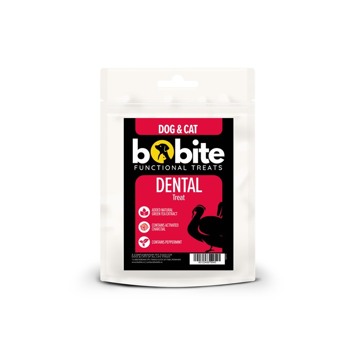 Bobite Functional Treats, Снакс за дентална хигиена - Кучета и Котки, 70гр